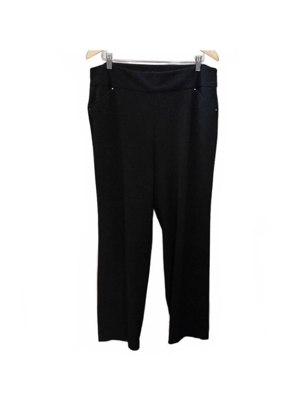 Roz & Ali Women's Black Stretch Dress Pants Size 14W